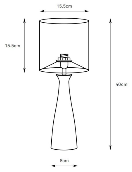 Markslöjd 108906 - Stolní lampa BIRILLO 1xE14/60W/230V krémová