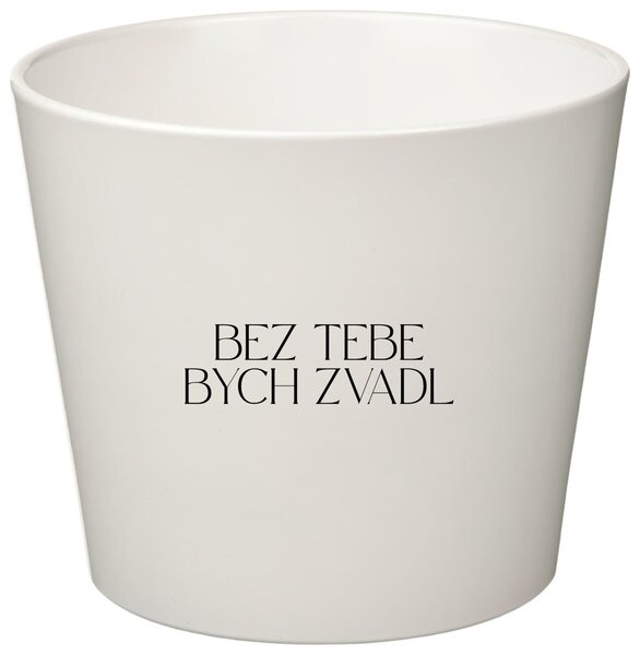 BEZ TEBE BYCH ZVADL - malý květináč