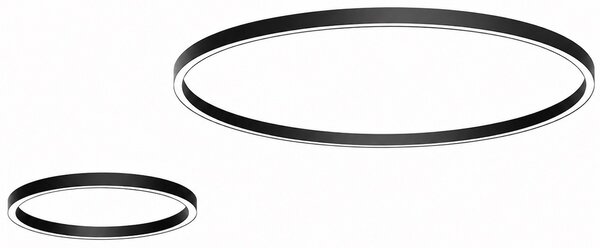 Arelux AM01NW SBK Xambit, černé stropní/závěsné kruhové svítidlo, 38W LED 4000K, prům. 60cm