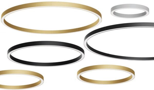 Arelux AM01NW SBK Xambit, černé stropní/závěsné kruhové svítidlo, 38W LED 4000K, prům. 60cm