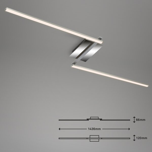 Briloner 3500-018 - LED Přisazený lustr STAFF 2xLED/6W/230V