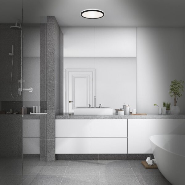 Briloner 3642-415 - LED Koupelnové stropní svítidlo SLIM LED/19W/230V IP44 černá