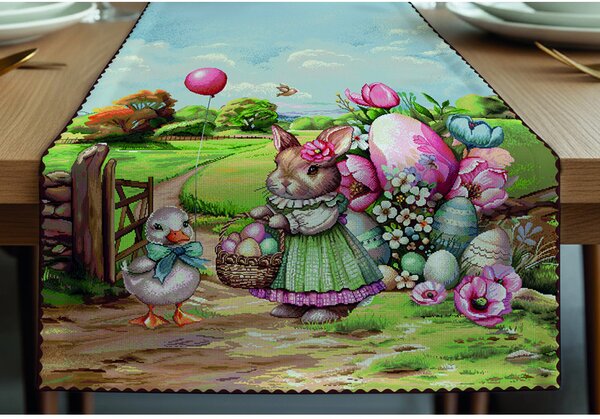 Velikonoční gobelínový běhoun na stůl MI04 Barva Vícebarevná Rozměry 45x140 cm