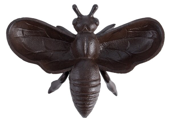 Napajedlo pro ptáky Bee, 6,5x20 cm, litina, hnědá