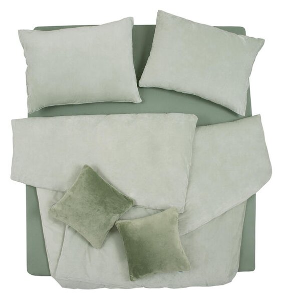 Povlečení VELUR UNI khaki 140 x 200/70 x 90 cm