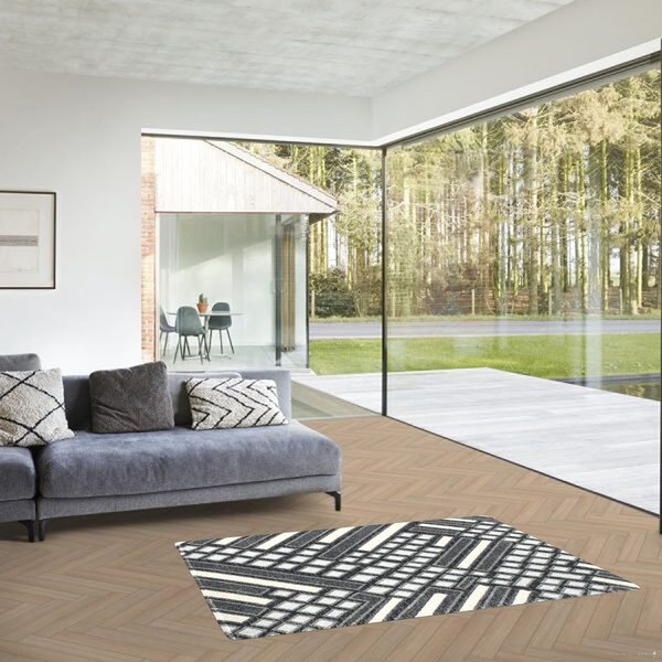Berfin Dywany, Kusový koberec Aspect 1812 Dark Grey, 140x190, šedá, chodba / předsíň