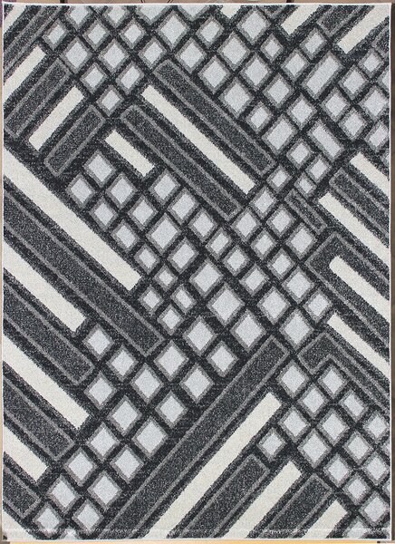 Berfin Dywany, Kusový koberec Aspect 1812 Dark Grey, 140x190, šedá, chodba / předsíň