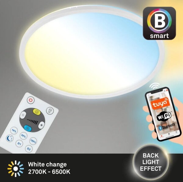Briloner 7058-016 - LED Stmívatelné svítidlo SLIM LED/18W/230V Wi-Fi Tuya + DO
