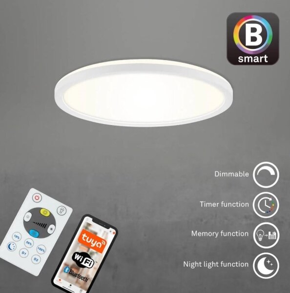Briloner 7058-016 - LED Stmívatelné svítidlo SLIM LED/18W/230V Wi-Fi Tuya + DO