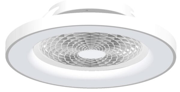 Inteligentní stropní ventilátor LED Tibet, bílý, DC, tichý – Mantra Mantra Iluminación, Tibet, stmívatelné, Bílá, Obývací pokoj, Kov, Moderní