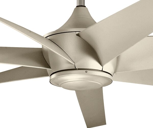 Kichler KLF-LEHR-80-AS - Stropní ventilátor LEHR IP44 + dálkové ovládání
