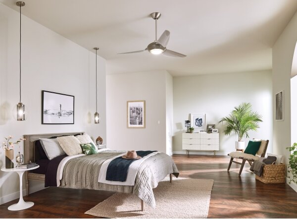 Kichler KLF-VOYA-60-BS -LED Stmívatelný stropní ventilátor VOYA LED/14W/230V+DO