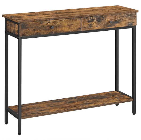 KONZOLOVÝ STOLEK, hnědá, černá, 100/30/80 cm Boxxx - Konzolové stolky, Online Only
