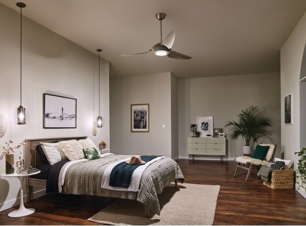Kichler KLF-VOYA-60-BS -LED Stmívatelný stropní ventilátor VOYA LED/14W/230V+DO