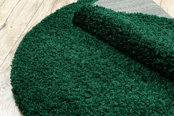 Makro Abra Kulatý koberec jednobarevný SOFFI shaggy 5cm zelený Rozměr: průměr 80 cm