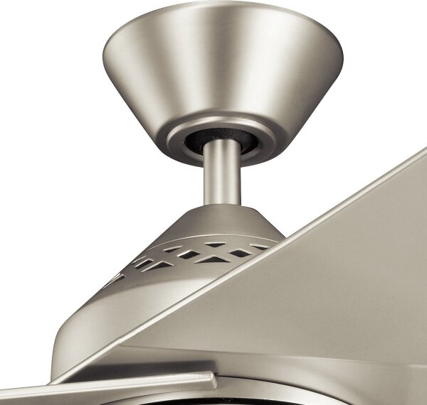 Kichler KLF-JADE-60-BN - LED Stmívatelný ventilátor JADE 18W/230V stříbrná + DO