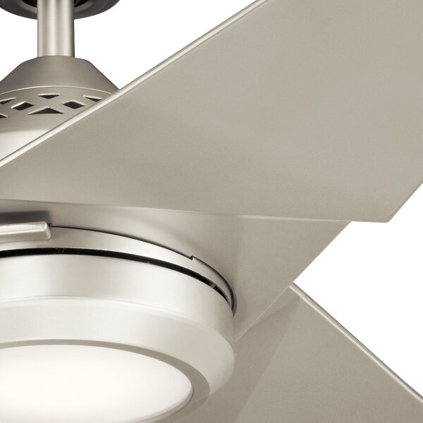 Kichler KLF-JADE-60-BN - LED Stmívatelný ventilátor JADE 18W/230V stříbrná + DO