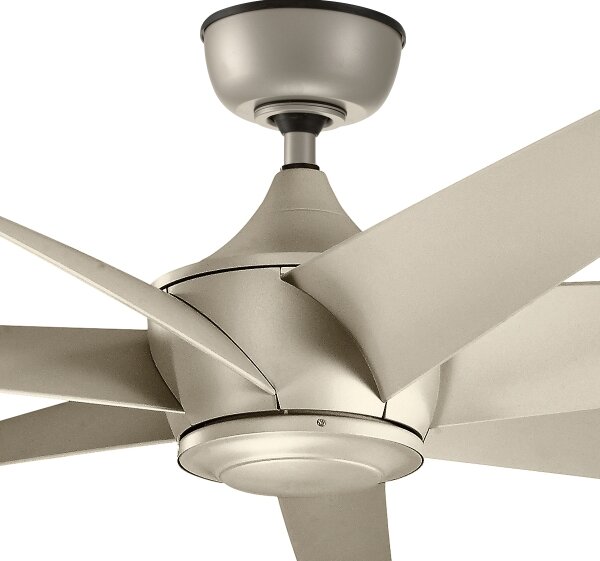 Kichler KLF-LEHR-80-AS - Stropní ventilátor LEHR IP44 + dálkové ovládání