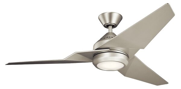 Kichler KLF-JADE-60-BN - LED Stmívatelný ventilátor JADE 18W/230V stříbrná + DO