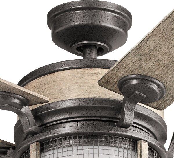 Kichler KLF-AHRENDALE-60-AVI-LED Stmívatelný stropní ventilátor 10W/230V IP44+DO