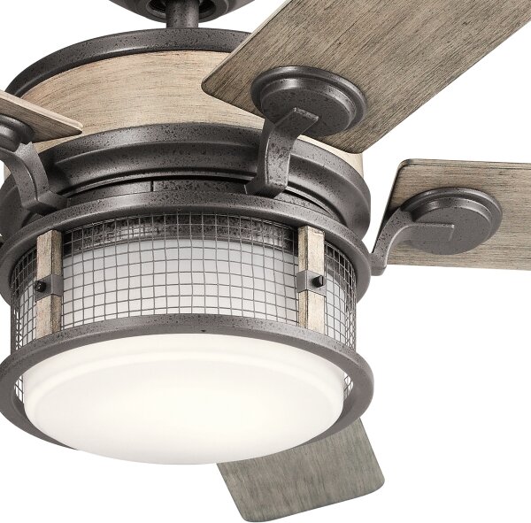 Kichler KLF-AHRENDALE-60-AVI-LED Stmívatelný stropní ventilátor 10W/230V IP44+DO