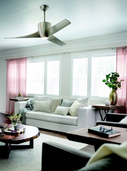 Kichler KLF-PHREE-56-BN- LED Stmívatelný stropní ventilátor PHREE 10W/230V + DO