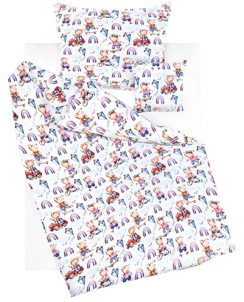 DARRÉ Bavlněné povlečení Pejsci s duhou Velikost: 140 x 200 + 70 x 90