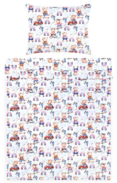 DARRÉ Bavlněné povlečení Pejsci s duhou Velikost: 140 x 200 + 70 x 90