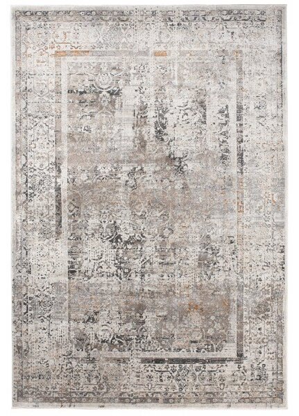 Makro Abra Moderní kusový koberec FEYRUZ S756B SHRINK Antracitový šedý Rozměr: 80x150 cm
