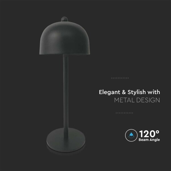 LED Stmívatelná dobíjecí stolní lampa LED/1W/5V 3000-6000K 1800 mAh černá