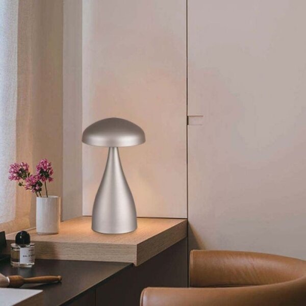 LED Stmívatelná dobíjecí stolní lampa LED/1W/5V 3000-6000K 1800 mAh stříbrná