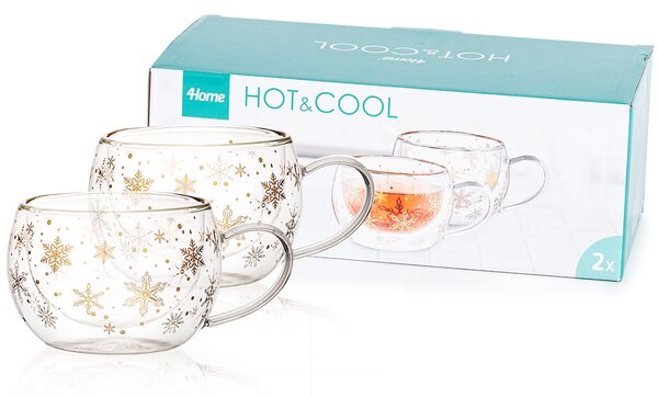 4Home Termo sklenice na cappuccino Snow Hot&Cool 270 ml, 2 ks