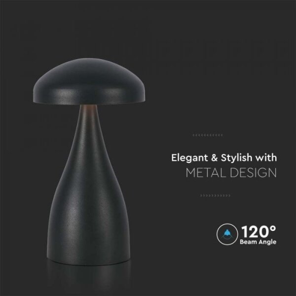 LED Stmívatelná dobíjecí stolní lampa LED/1W/5V 3000-6000K 1800 mAh černá