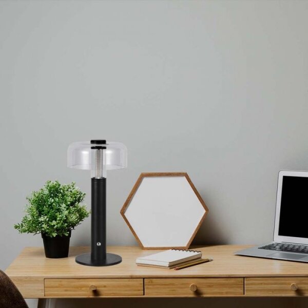 LED Stmívatelná dobíjecí stolní lampa LED/1W/5V 3000K 1800 mAh černá
