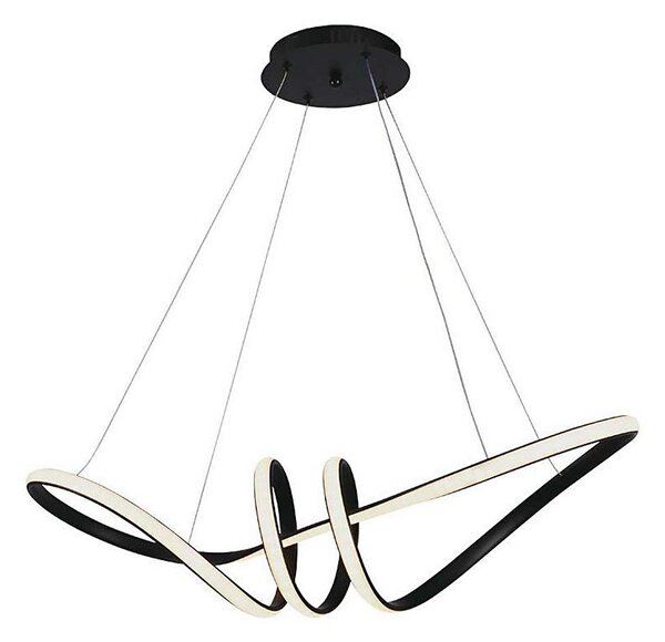 LED Lustr na lanku LED/24W/230V 3000K černá