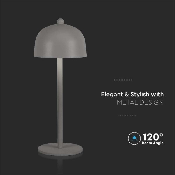 LED Stmívatelná dobíjecí stolní lampa LED/1W/5V 3000-6000K 1800 mAh šedá