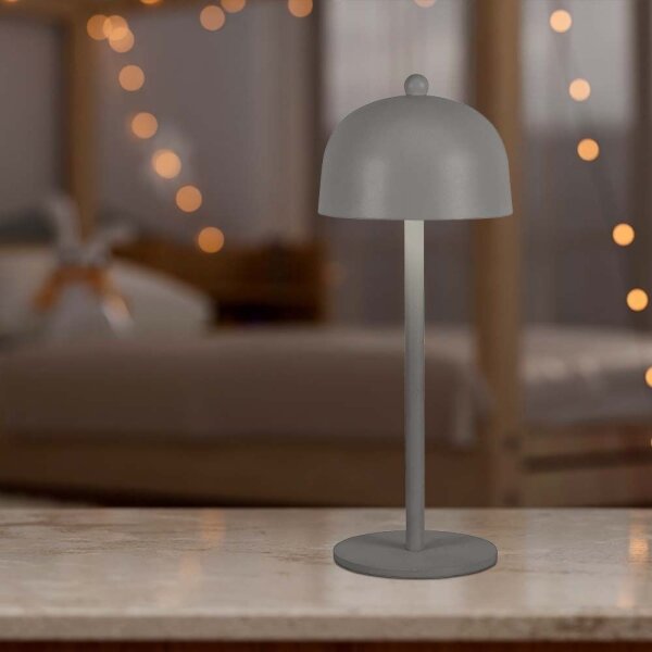 LED Stmívatelná dobíjecí stolní lampa LED/1W/5V 3000-6000K 1800 mAh šedá