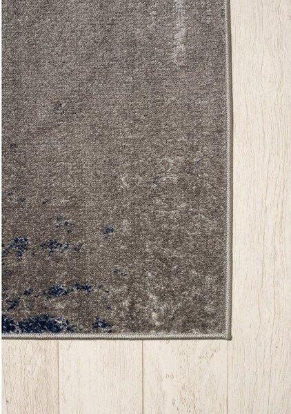 Makro Abra Moderní kusový koberec SPRING H170A Tmavě šedý modrý Rozměr: 60x200 cm