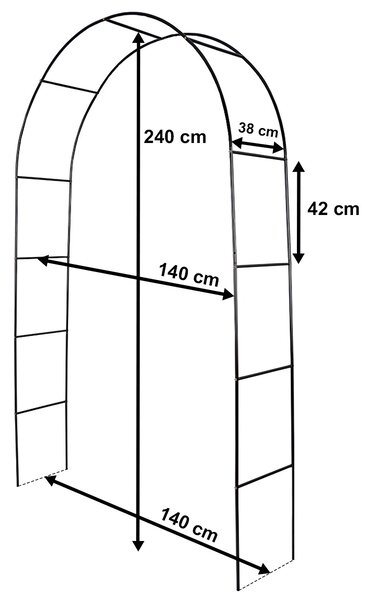 4Home Zahradní oblouk/opěra na rostliny