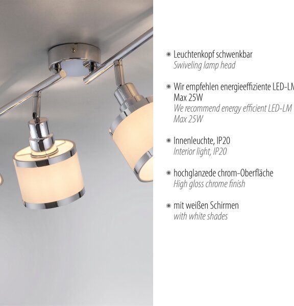 Leuchten Direkt 15374-17 - Bodové svítidlo ACCOR 4xE14/25W/230V