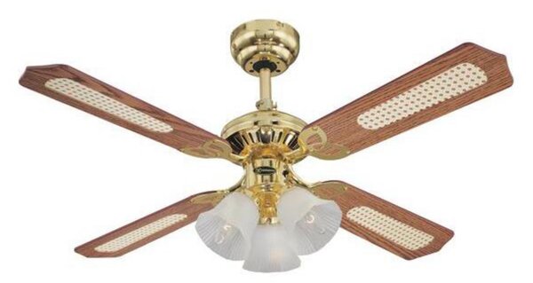 Ventilátor Princess Trio, dřevěný, tichý, Ø 105 cm – Westinghouse Westinghouse, Princess Trio, Dřevo, Obývací pokoj, Dřevo