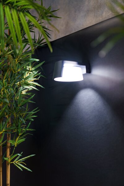 Lutec 5206001118 Moon LED Nástěnné venkovní světlo | Teplá a přírodní bílá | Šedá | 11,1W | 3000 - 4000 K