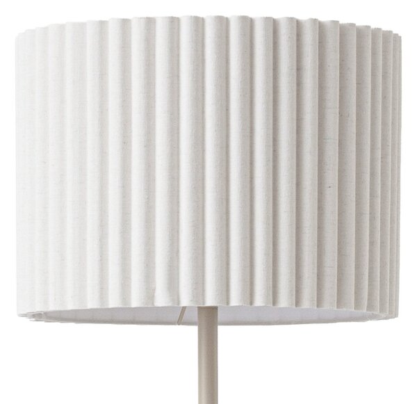 Stojací Lampa Lindby, Libbie, Béžová, Obývací pokoj, Tkanina / Textil, Skandinávský