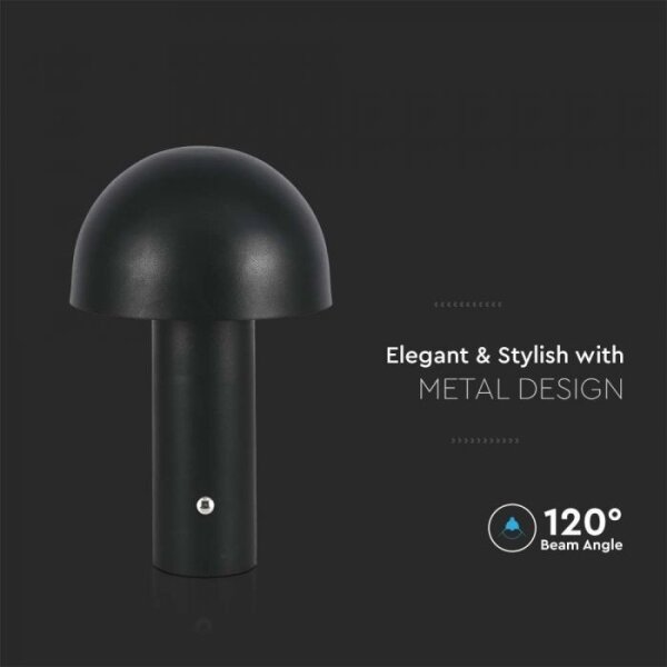 LED Stmívatelná dobíjecí stolní lampa LED/1W/5V 3000-6000K 1800 mAh černá