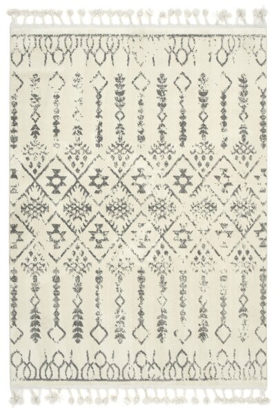 Makro Abra Kusový koberec Karof 2619A 34 Třásně krémový šedý Rozměr: 120x170 cm