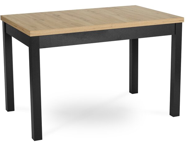 JAKS Rozkládací stůl Skubi 120-160 cm dub Riviera černé nohy