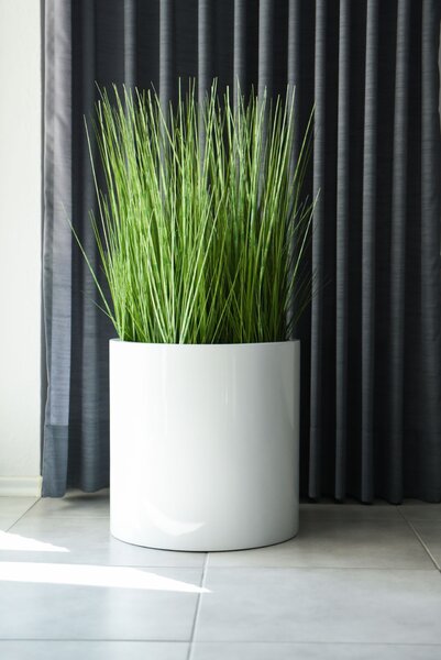 Umělá tráva v květináči ZEBRA, plast, výška 80 cm, zelená