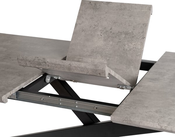 JAKS Rozkládací stůl Hamilton 160-200 cm šedý beton