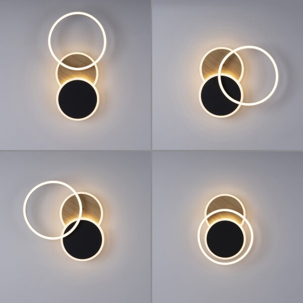Leuchten Direkt 14116-78 -LED Stropní svítidlo SEVENT LED/25,5W/230V černá/hnědá