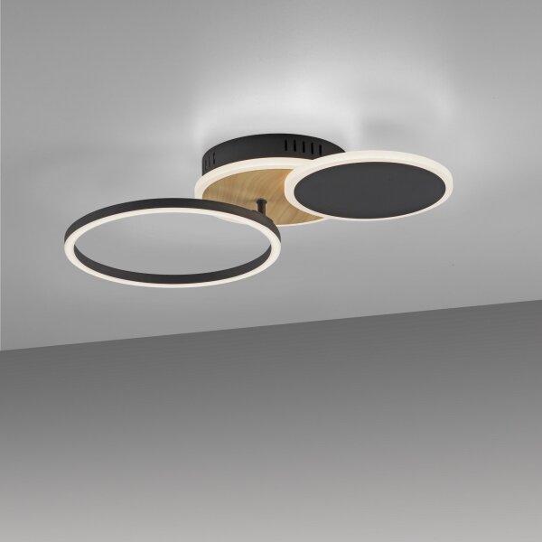Leuchten Direkt 14116-78 -LED Stropní svítidlo SEVENT LED/25,5W/230V černá/hnědá